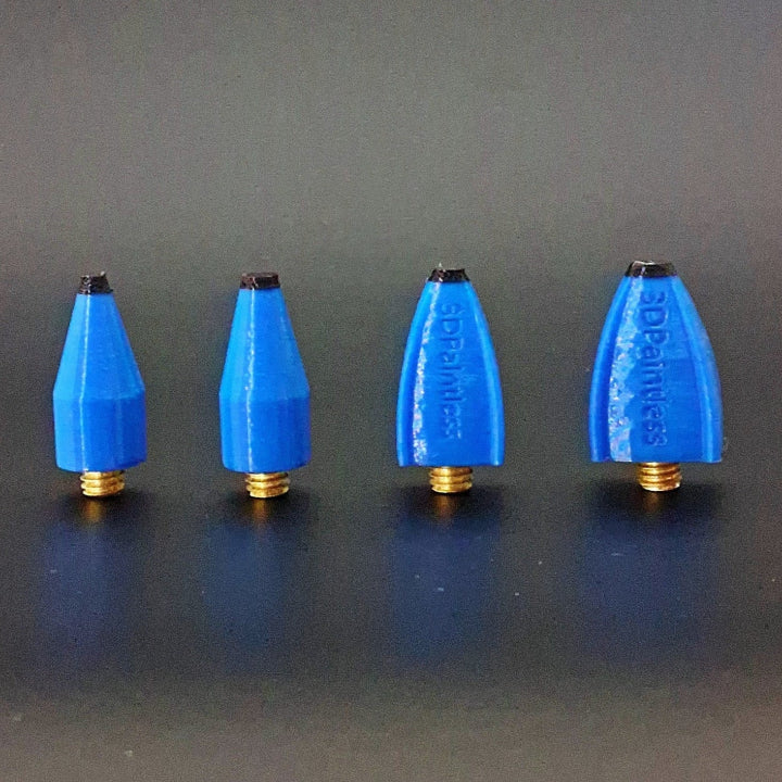 Set of 4 Paintless Dent Repair Knockdown tips front view